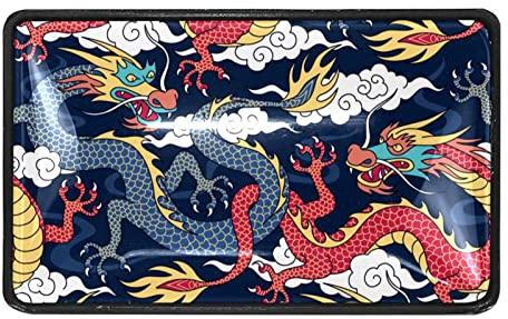 Chinese Myths Legends Dragon Red Navy Schubladengriff 4 Stück für Kommode Küche Schränke Kleiderschrank