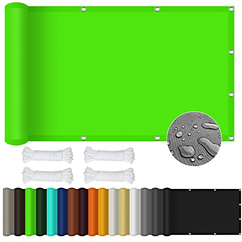 Sonnensegel Sonnenschutz 4.5 x 6 m Rechteckig Wasserdicht UV Schutz Outdoor Markise Baldachin Wasserdicht 98% Uv Schutz für Terrasse, Balkon, Pool und Garten, Zart Grün