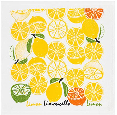 Kracht Küchen Textilien Limoncello Frottier Küchentuch Bedruckt 50x50 cm bunt 3er Pack