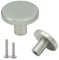 Vandicka 4 Pcs Silver Cabinet Door Knobs & Drawer Pulls – Small Round Knobs and Handles Brushed Nickel for Kitchen Cupboard Dresser Wardrobe, 28 * 20 mm