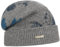 Seeberger Kaschmir Flower Beanie Umschlagmütze Wintermütze Wollmütze (One Size - grau)