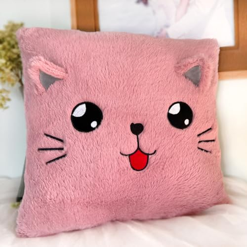 ODIWEN Kuschelkissen Kinde, Kissen Deko, Kinderkissen, Plüschkissen, Flauschig Dekokissen mit Füllung, Zierkissen für Babyzimmer, Kuscheltier Kissen Lustig Kinderzimmer