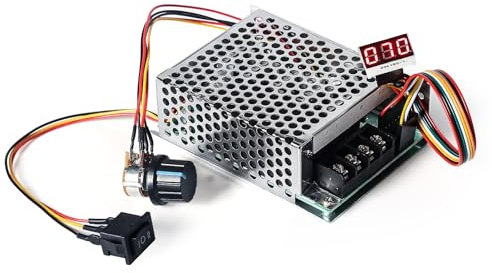 DeWin Variateur de Vitesse 12V, Contrôleur de Vitesse de Moteur CC 10V-55V Régulateur de Moteur CC avec Fonction de Commutation et Affichage Numérique 40A