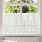 ZOLGINAH Visillo Cocina con Delicados Patrones de Mariposas y Flores,Cortinas Cocina Modernas con Ojales,Blanco Semitransparente Visillos Cortos para Ventanas Salon Dormitorio