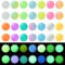 DanLingJewelry 100Pcs Random 15mm Glow in Dark Silicone Beads Colourful Luminous Round Bubblegum Beads for DIY Crafts Making