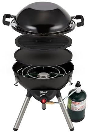 Coleman Estufa de camping portátil de gas propano 4 en 1, color negro