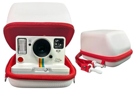 Kuprusar Kameratasche für Polaroid OneStep 2VF/Now+ Kamera, harte Tragetasche, schützende EVA-Aufbewahrungstasche für One Step+/Now/Now+ Plus 2nd I-Type Sofortbildkamera mit Schultergurt, Weiß