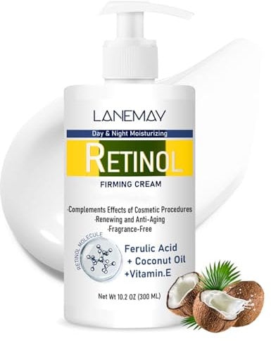 ARCHIDATE Skin Firming Cream - Retinol Body Lotion - Hautstraffende Creme - Retinol Körperlotion - Anti Falten Retinolcreme mit Kokosöl - Feuchtigkeitscreme Körpercreme - Hautpflege Gesicht & Körper