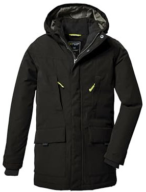 killtec Bambini e ragazzi Parka funzionale/parka impermeabile con cappuccio KOW 378 BYS PRK, schwarz, 152, 42171-000