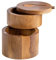 Wlikmjg Tapa giratoria para caja de sal, Caja de sal de madera | Caja contenedora de sal marina con cuchara incorporada - Salero de cocina, salero, salero con doble capa para especias, sales o