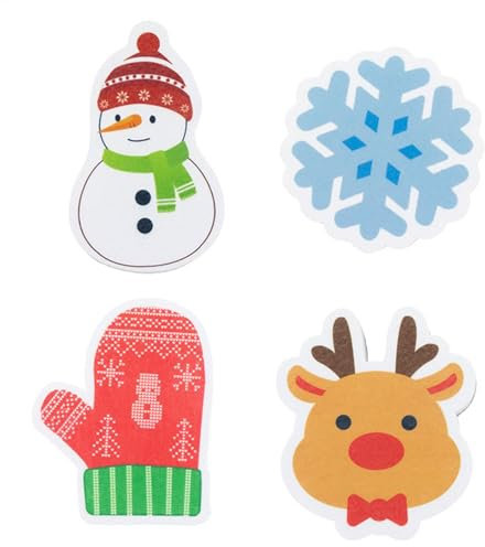 4er Set Küchenschwamm, Topfschwamm, Zweiseitig Reinigungsschwamm, Weihnachtsgeschirrschwämme, Weihnachts Design, Mehrzweck Putzschwamm