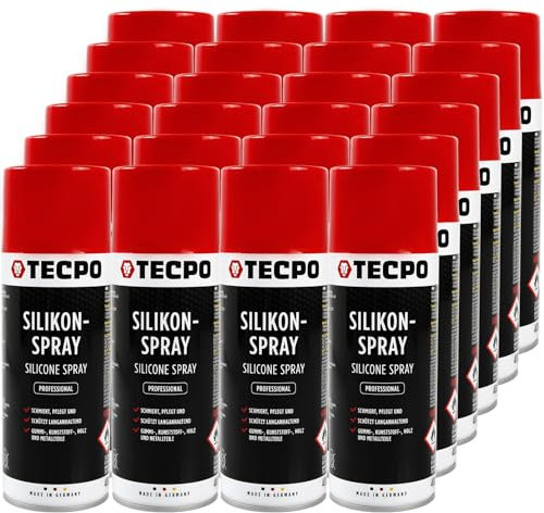TECPO 24x Silikonspray 400 ml Gleitmittel Schmiermittel Trennmittel Gleitspray Schutzmittel Pflegemittel
