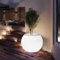 Pot de Fleurs LED avec Télécommande – Bac Étanche à Changement de Couleur pour Intérieur & Extérieur, Pot Rond Moderne Décoratif pour Maison & JardinWhite,M
