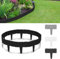 Hengrongshen Rasenkante Kunststoff 10M, Flexibler Steinoptik Palisade Beetumrandung, Beeteinfassung 23cm Hoch, Beetbegrenzung Kunststoff Randsteine für Garten Blumenbeet, 40 Stücke, Schwarz