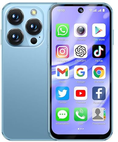 cofcvgs 4G Mini-Smartphone (freigegeben), ideale Wahl für Kinder und Studenten, 3,9 Zoll hochauflösendes Backup-Telefon, Dual SIM Standby, Gesichts-ID (32GB Blau)