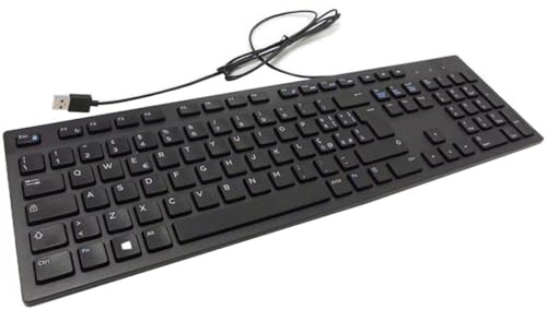 SIMPLETEK - Kabelgebundene USB-Tastatur QWERTY Italienisch | Leise Chiclet-Tasten, Ziffernblock, dedizierte Multimedia-Tasten, generalüberholt