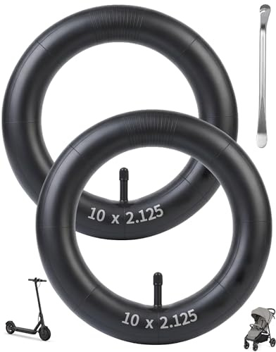 LAOYE 2er 10 x 2 Schlauch 10x2.125 Schlauch 10 Zoll für E Scooter Gerades Ventil 3cm für Reifen Kinderwagen Dreirad Laufrad Fahrrad Kinderrad