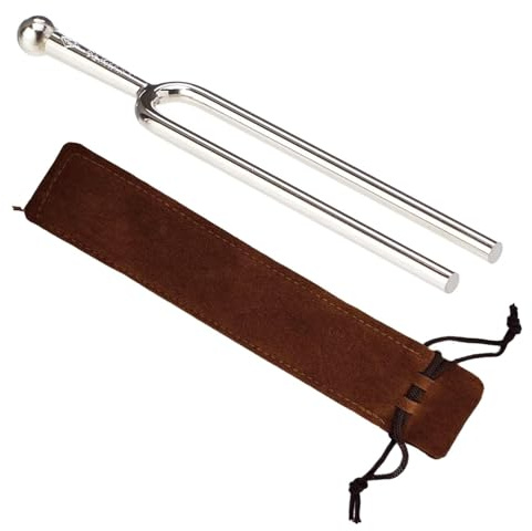 KNUIUYY 1 Pcs Tuning Fork 440 Hz, Tuning Fork Aluminium Alloy with Bag Hammer Sound Healing Therapy Tool Set for Meditation and Therapy, Suitable for Standard Instruments, ViolinTuner, Guitar, Piano