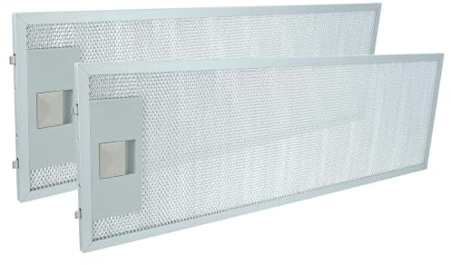 vhbw 2x Filter Metallfettfilter kompatibel mit AEG DF6160-ML | DF6160-ML/A, CHDF6260ML/GB, 942122730, 942122524 Dunstabzugshaube, Kunststoff, Metall