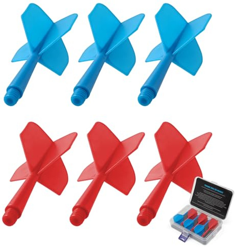 HUANQU Dart Flights mit Schaft, 6 Stück Integrated Dart Flights Zubehör