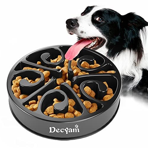Decyam Gamelle Anti Glouton Chien Gamelle d'alimentation Lente avec Base Antidérapante Favorise Une Alimentation Saine Et Une Digestion Lente