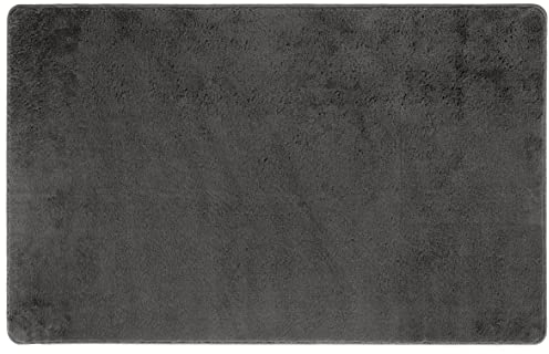 REDS Tappeto HOUDINI - Tappeto multiuso in microfibra con fondo antiscivolo per ingresso, bagno - Lavabile in lavatrice 40x60 cm Grigio
