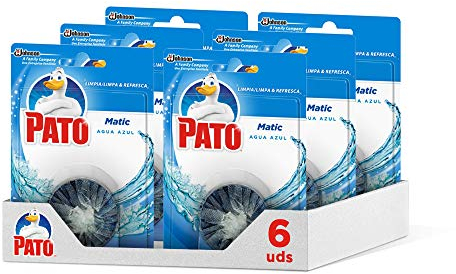 Pato - Matic limpiador y ambientador para inodoro, pastilla para cisterna, 1 Pack of 6 unidades, 6 unidad, 6