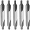 Utoolmart 5 Pcs Center Drill and Countersink Lathe Bit Mill Tool, Combined Drills Plain Type Imperial, 1/4-inch Combined Drills Set, HSS-6542