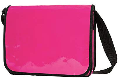 Messenger Bag aus LKW Plane Planentasche Kuriertasche mit Überwurf und optionalem Laptop Inlay Notebook Inlet in vielen Farben von notrash2003 (Magenta)