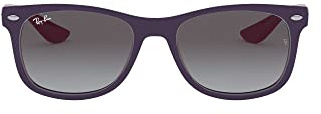 Ray-Ban Junior Unisex Kids RJ9052S New Wayfarer Square Sunglasses, Violet/Light Grey Gradient Dark Grey, 48 mm