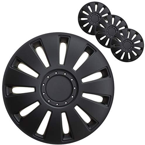 4 Stück Radkappen 15 Zoll Radzierblenden in Schwarz Radblenden Universal