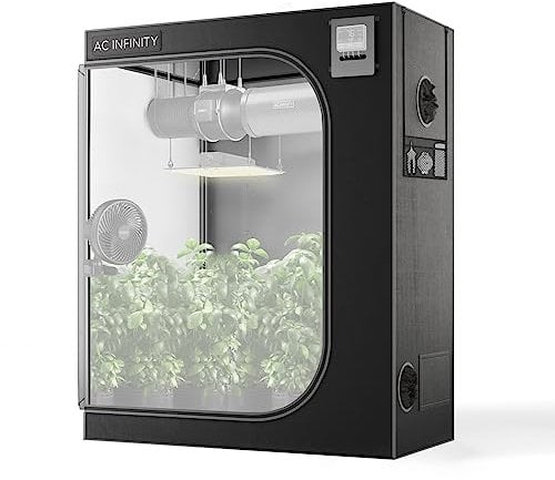 AC Infinity CLOUDLAB 642, Advance Grow Tent 4x2, Thickest 1 Poles, 2000D Mylar Canvas, Lab-Tested Highest Reflectivity, Largest Zipper Window, Controller Mount Plate, 48 x 24 x 72 Indoor Growing
