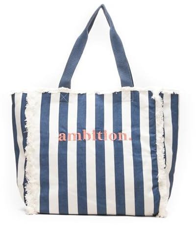 s.Oliver Damen Canvas-Shopper mit Stickerei dark blue stripes 1