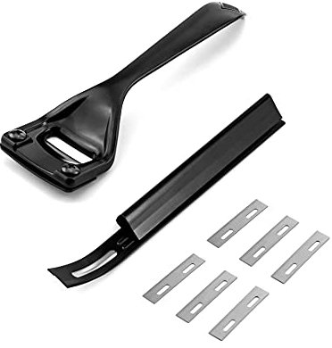QWORK® Juego de Cuero Skiver con 6 Piezas de Cuchillas Reemplazables para la Fabricación de Artesanías de Cuero