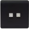Trendi Telephone Socket + RJ45 Cat 5e & Cat 6 PC Socket Matt Black