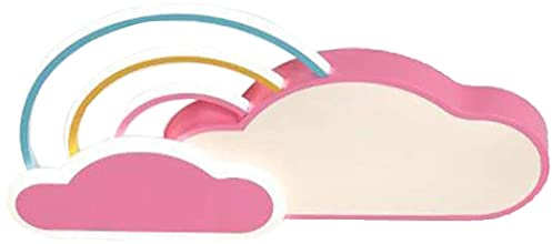 Deckenleuchte Wolken Regenbogen Deckenlampe Wohnzimmerlampe LED Dimmbare Fernbedienung Deckenlicht Kinderzimmer Baby Kronleuchter Schlafzimmer Jungen Mädchen Cartoon Acryl Lampshade Deckenbeleuchtung