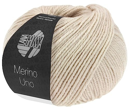 LANA GROSSA Merino Uno | Klassische Merinowolle mit Superwash-Ausrüstung | Handstrickgarn aus 100% Schurwolle (Merino) | 50g Wolle zum Stricken & Häkeln | 125m Garn FB55