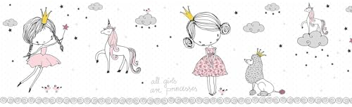 Papier peint à motifs graphiques Profhome 403755-GU bordure auto-adhésive légèrement texturé avec un dessin graphique mat rose gris blanc 0,75 m2