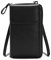 Kememo Kleine Handy Umhängetasche Damen, PU-Leder Handytasche zum Umhängen mit Geldbörse Kartenfächer, Crossbody Umhängetaschen Geldbeutel Brieftasche Kleine Tasche, Schwarz