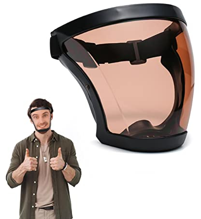 JIAHUA Vollgesichtsschutz Maske, Face Shield Protection Anti-Fog Gesichtsvisier Super-Schutz-Gesichtsschild Anti-Staub-Vollgesichtsschutz, Tröpfchen-Spritzschutz Transparente Abdeckung Bestes