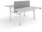 ESMART ETX-221WG 160 x 80 cm Hellgrau Ergonomischer Steh-Sitz-Doppel-Schreibtisch Stufenlos elektrisch höhenverstellbar 71,5-121,5 cm 4X Memory Kollisionsschutz Soft-Start/Stopp