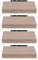 EUGAD Wandregal Wandboard 4er Set Hängeregal Holz Board Modern Eiche Gelb 25x23x3,8cm 0112QJ-4