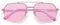 SOJOS Occhiali da sole uomo retrò donna vintage grandi quadrati cool Double Bridge metallo semi-rimless rettangolari UV400 protezione unisex SJ1191, Colore: rosa., m