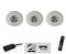 Mini LED Spot weiss starr 3er Set CCT 2700K-6500K dimmbar per Fernbedienung 12V IP65 Einbaustrahler