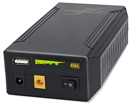 AFTERTECH MINI UPS POWERBANK PACCO BATTERIA AL LITIO LI-ION 12v 8300mAh 100wh +uscita 9v e USB E2D1