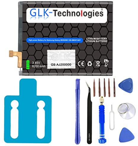 High Power Ersatzakku kompatibel mit Samsung Galaxy M30s M307F / M21 M215F EB-BM207ABY GLK-Technologies Battery | accu | 6200mAh Akku | inkl. Profi Werkzeug Set Kit NUE