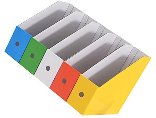 Cabilock 1 Jeu Porte-Documents Couleur Dossiers Papier Étagère De Rangement Livres De Décoration Dossier Organisateur De Papier Dossiers De Classeur Porte-revues Bureau Pliable