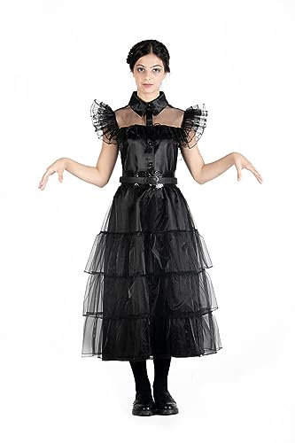 Ciao 11809.S Wednesday Addams Disguise, Black, Size S