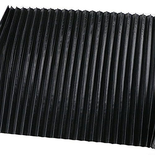 CNC-Maschinenschutz Staubtuch – Schwarz Fräsmaschine Flexible Schützende Flache Akkordeon Balg Abdeckung Werkzeug, Breite 130–300 mm Länge 150 mm, 7 Größen