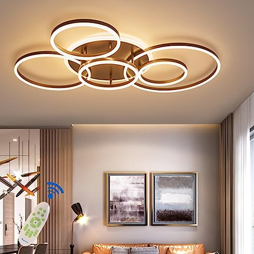 LED Deckenlampe Dimmbar Modern Deckenleuchte Wohnzimmer Deckenlicht Acryl Lampenschirm Einstellbar Lichtfarbe/Helligkeit Schlafzimmerlampe Restaurant Beleuchtung